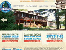 Tablet Screenshot of campwildwood.com